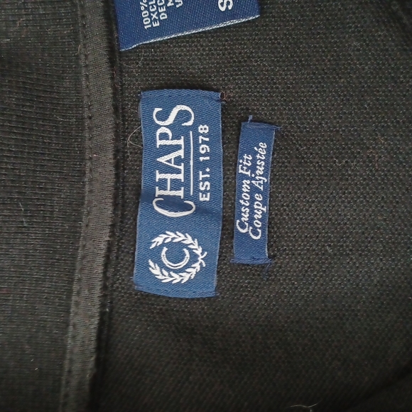 ✨3/$25✨Chaps Men's Black Polo - S - Picture 7 of 8